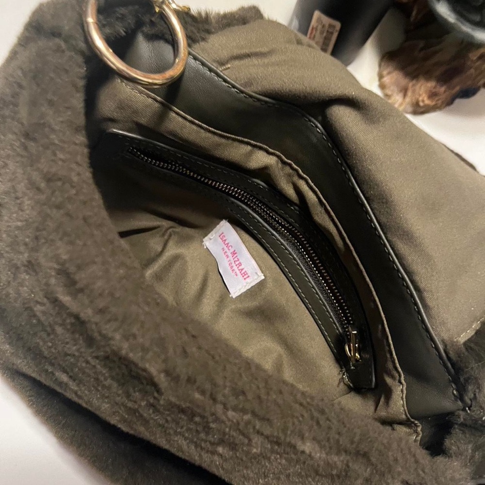Isaac Mizrahi New York Fluffy Emerald Green Purse